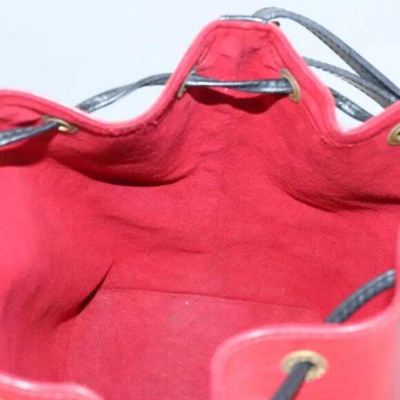 LOUIS VUITTON Epi Petit Noe Shoulder Bag Bicolor Black Red M44017 Auth BA2220 - Picture 12 of 16